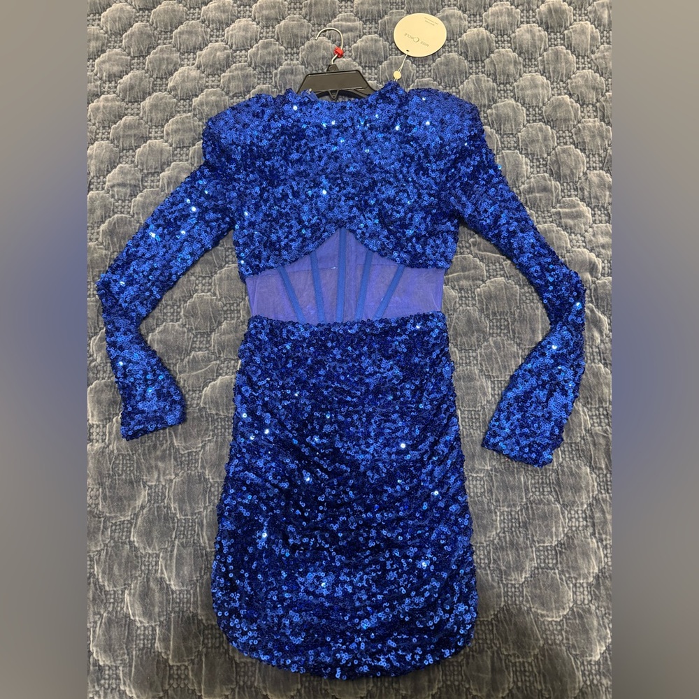 Blue Sequin Dress